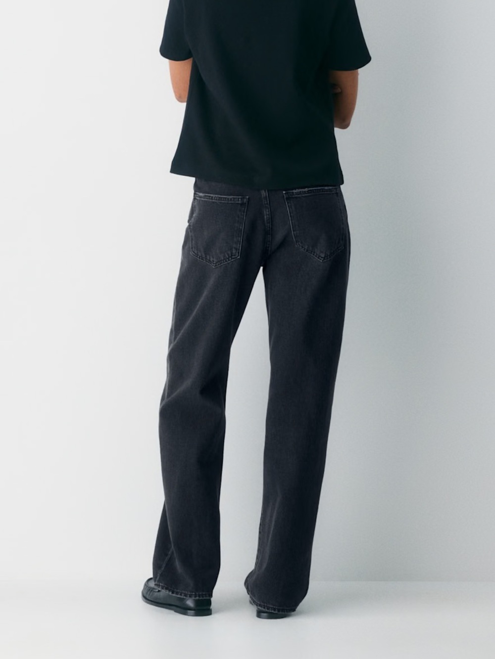 Denim Forum The '90s Marlo Hi-Rise Baggy Jean Eyeliner Black 24